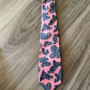 Robert Talbott Vintage Pink and Blue Paisley Silk Tie